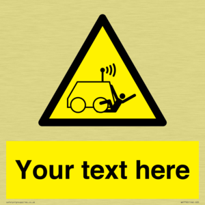 Custom warning run over by operator controlled machine